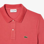 LACOSTE Детска памучна тениска с лого, оранжева