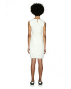 Desigual Women's Amparo dress with embroidery and metal eyelets, ecru/white