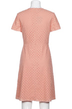 Escada Women's cotton dress with embroidery, peach color