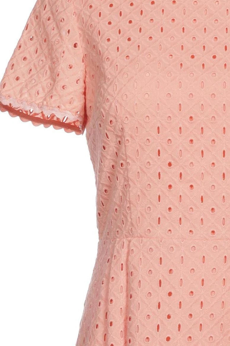 Escada Women's cotton dress with embroidery, peach color