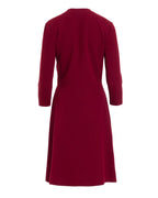 Nife Women's elegant flared dress, burgundy