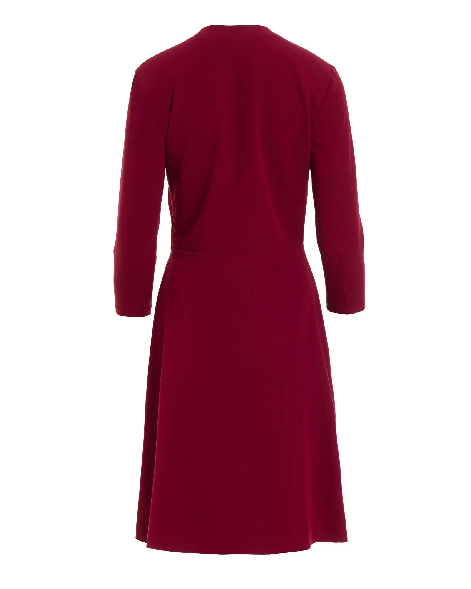 Nife Women's elegant flared dress, burgundy