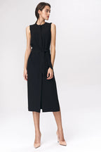 Nife Women's Casual Shirt-Dress, Black