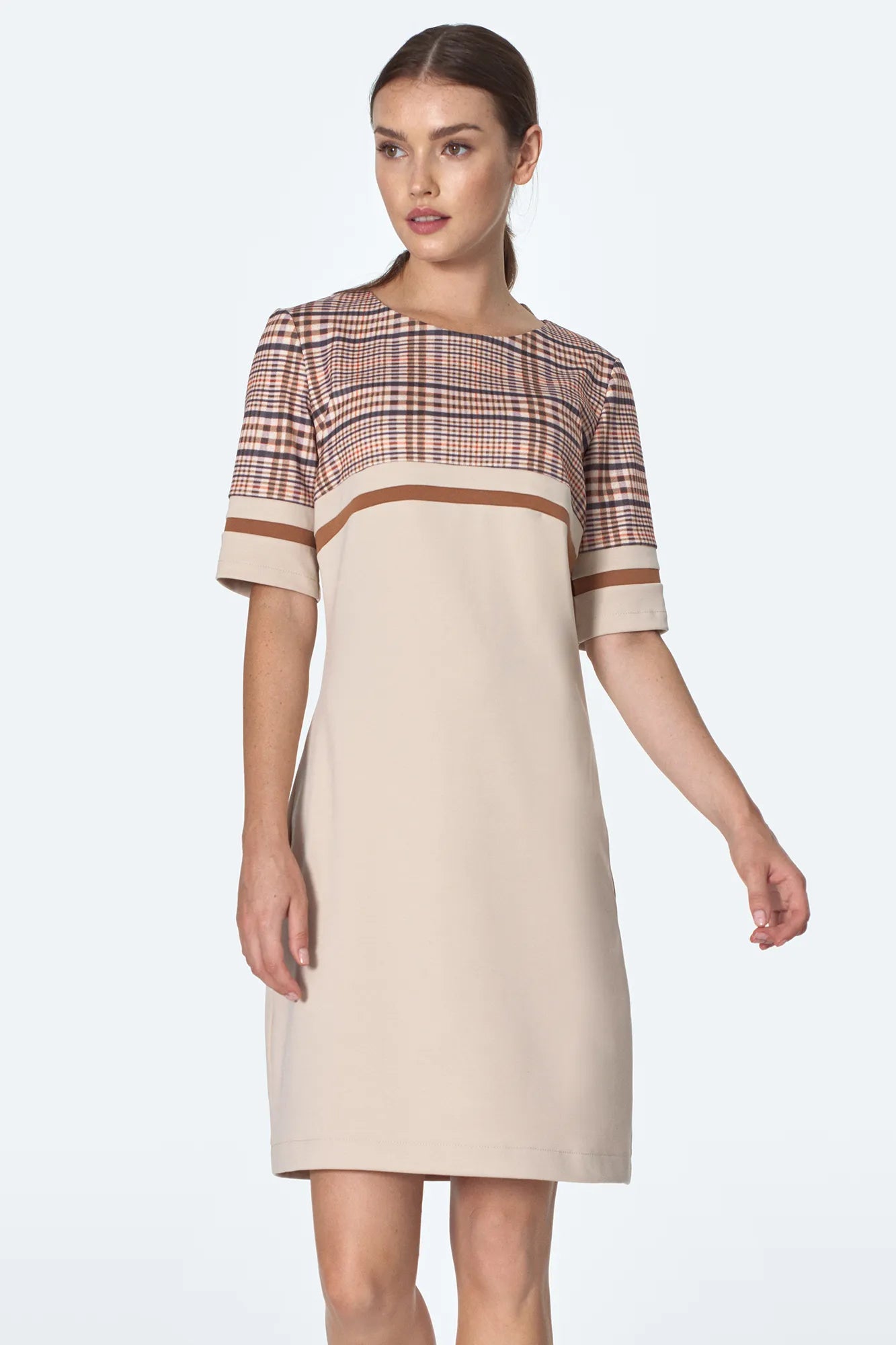 Nife Women's casual dress, beige