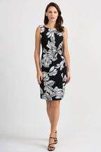 JOSEPH RIBKOFF Summer elastic wrap dress, black and white