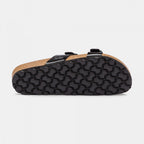 Women's black platform slippers Sunbay
