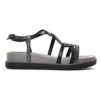 TAMARIS women's sandals with ergonomic sole, black/silver
