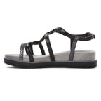 TAMARIS women's sandals with ergonomic sole, black/silver