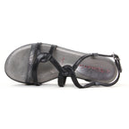 TAMARIS women's sandals with ergonomic sole, black/silver