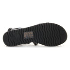 TAMARIS women's sandals with ergonomic sole, black/silver