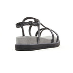 TAMARIS women's sandals with ergonomic sole, black/silver