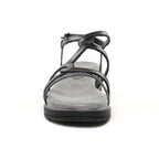 TAMARIS women's sandals with ergonomic sole, black/silver