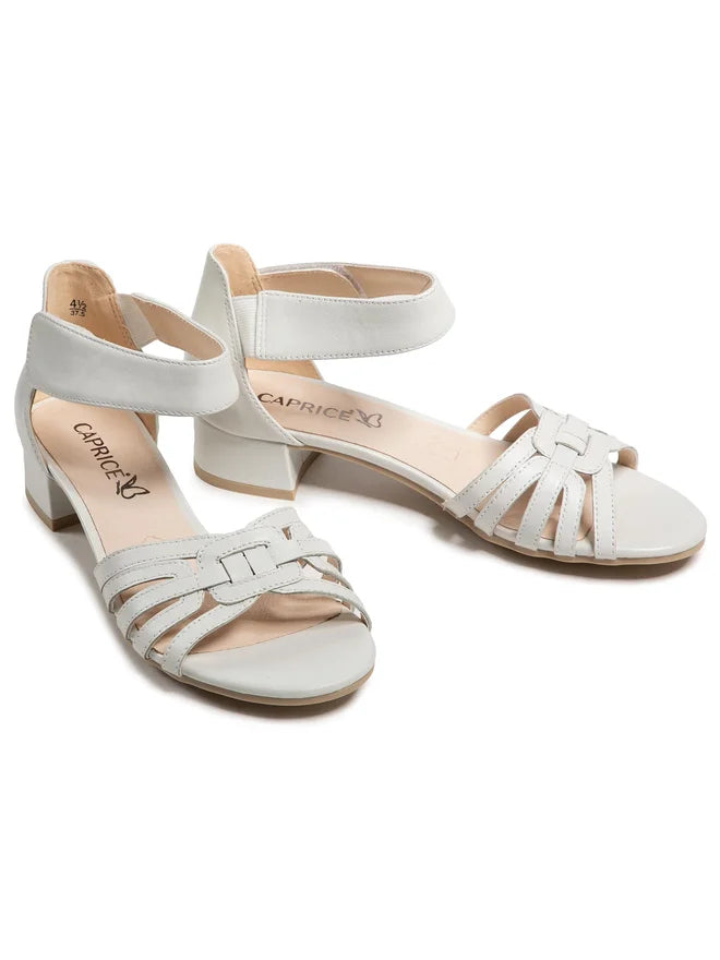 Women's Caprice sandals, white