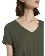 TOM TAILOR Women's casual summer elastic dress, green