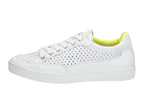 Women's white sneakers made of perforated leather CINQUE