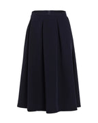 Nife Women's elegant flared skirt, dark blue