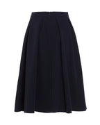 Nife Women's elegant flared skirt, dark blue