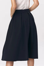 Nife Women's elegant flared skirt, dark blue