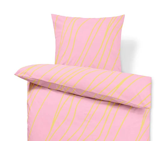 Спален комплект от органичен памук, розово-жълт 135 ?
 200 см