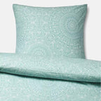 Organic cotton bedding set, green 160 x 200 cm