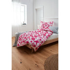 Organic cotton bedding set, colorful floral print 160 x 210 cm