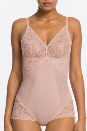 Дамско дантелено боди Spanx, бежово