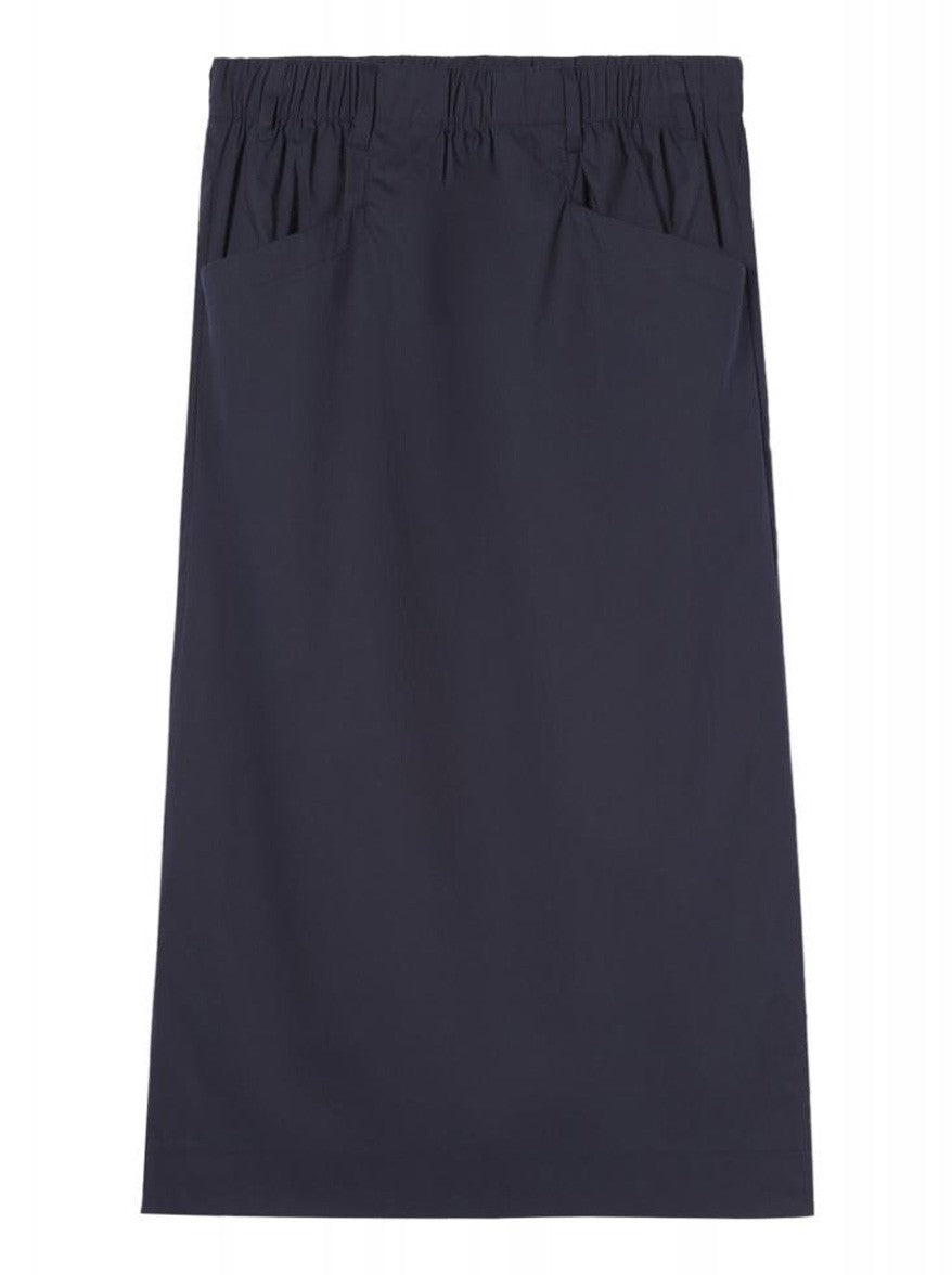 LUISA CERANO Women's straight skirt with pockets, dark blue