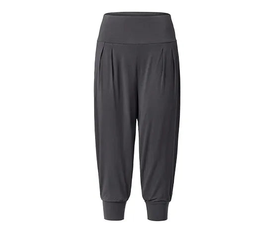 Спортен панталон за йога 3/4, сив, XS 32/34