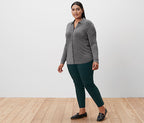 Cotton elastic classic jeans, green 