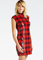 Guess Women's sequined dress, red-black
