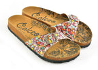 Women's slippers with print and anatomical sole Calceo