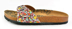 Women's slippers with print and anatomical sole Calceo
