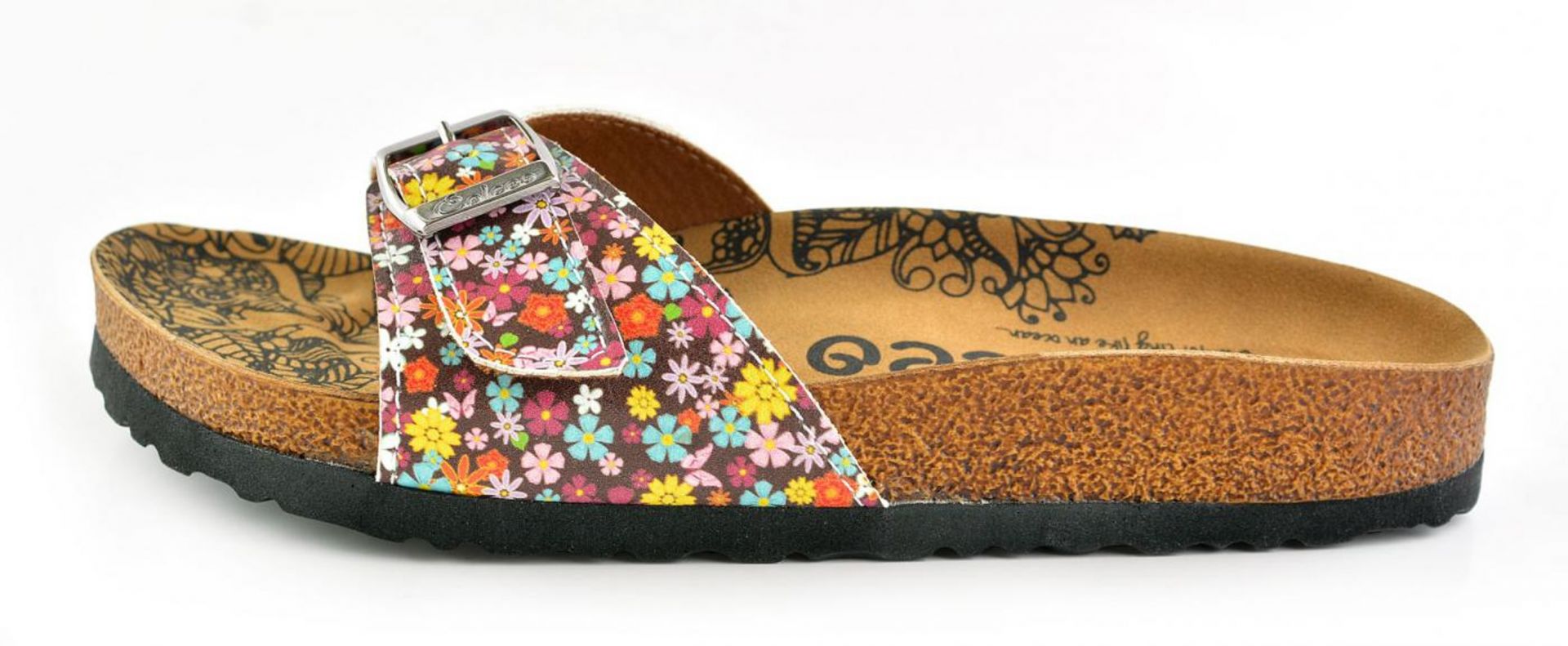 Women's slippers with print and anatomical sole Calceo