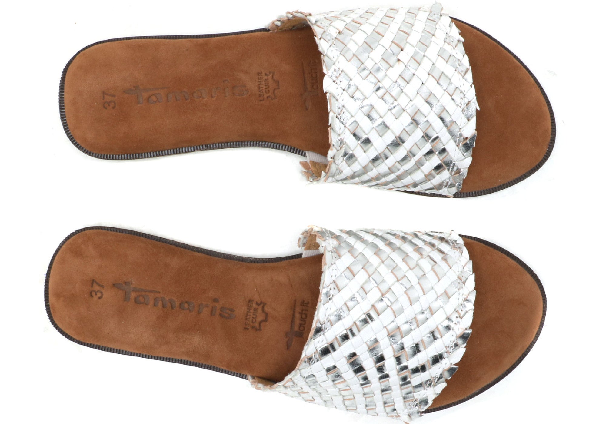 Women's slippers in silver color TAMARIS