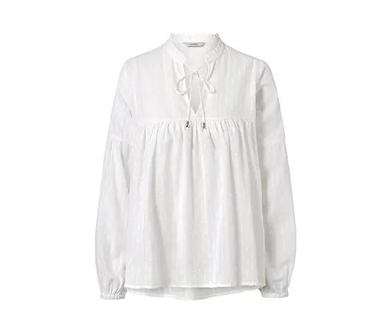 Туника с дълъг ръкав, бяла, 40