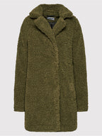 Vero Moda Дамско поларено зимно палто, маслено зелено, XS