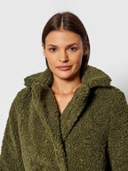 Vero Moda Дамско поларено зимно палто, маслено зелено, XS