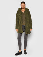 Vero Moda Дамско поларено зимно палто, маслено зелено, XS