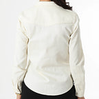 VERO MODA Women's cotton denim shirt collection 2025, ecru