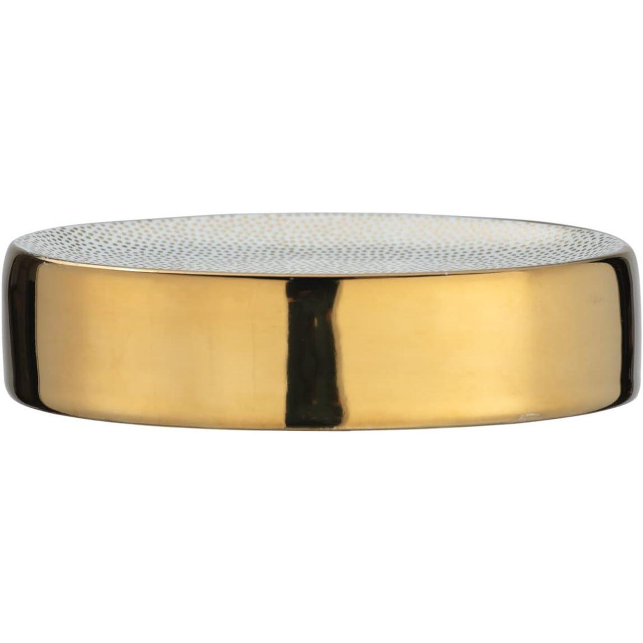 Wenko керамична сапунерка цвят - златен и бяло