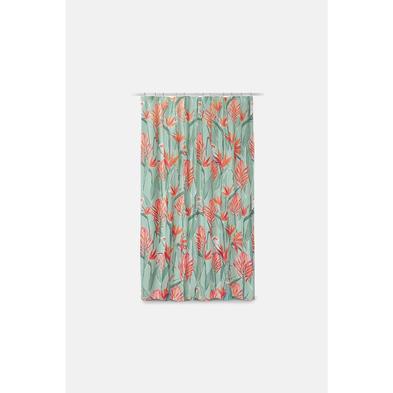 Shower curtain 180 x 200 cm with floral print 